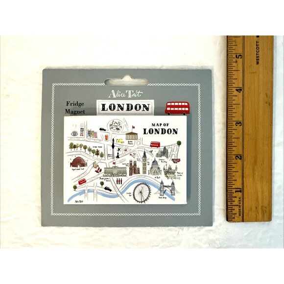 Alice Tait London Refrigerator Magnet Map Of London Fridge Magnet NEW IN PACKAGE - Picture 5 of 5
